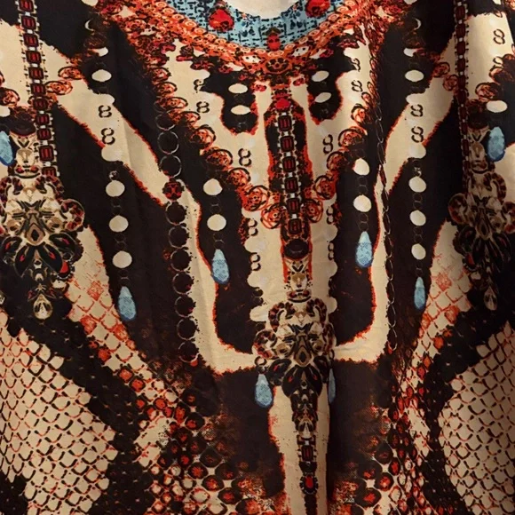Gypsieblu Bohemian Multicolor Kaftan - Picture 4 of 8